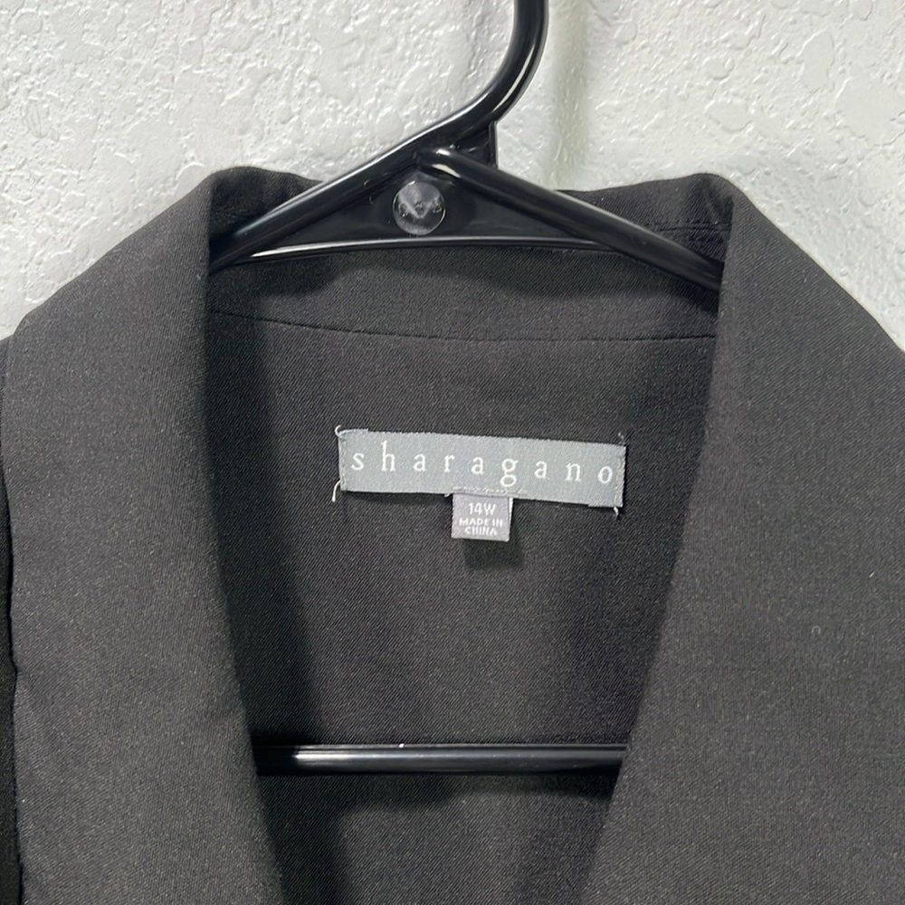 SHARAGANO Versatile Stretch‎ Sharkskin Blazer Dress Women's Size 14W Office Core - Picture 3 of 9